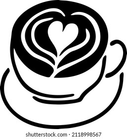 Funny coffee cup for morning caffeine kick. Black and white vector design illustration.