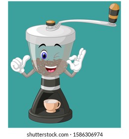 Funny Coffee Maker Cartoon for your design