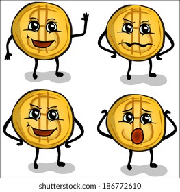 funny coins with different emotions