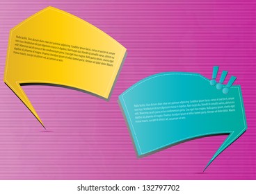 Funny color abstract talking box