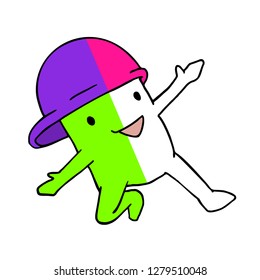 funny color kid dancing