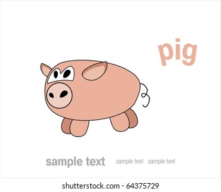 funny color pig easy to modify