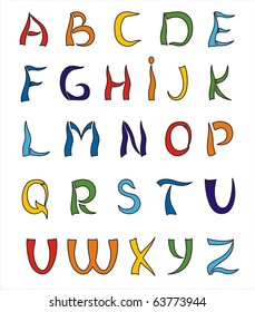 Funny colored letters