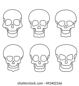 Funny colored skull seamless pattern, dulce muerte, vector illustration