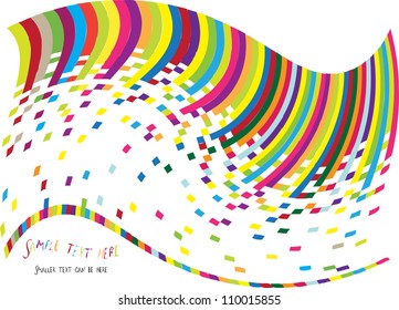 funny colorful abstract backdrop design with squares and place for your text isolated on white background