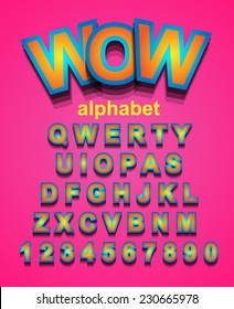 Funny Colorful Alphapet Font to use for children's parties invitations, school event posters, funny games descriptions, litttle boys brochure and so on!