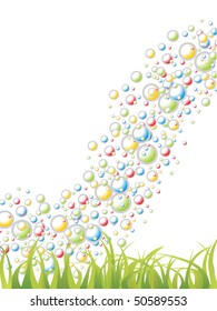 funny colorful bubbles - vector
