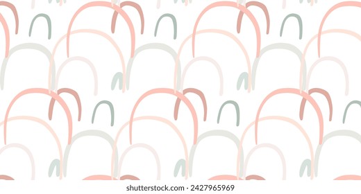 Funny colorful doodle seamless pattern, Baby neutral print in bright colors, yellow, green. Naive style. Simple childish scribble wallpaper print, perfect for the nursery, baby shower, textiles	
