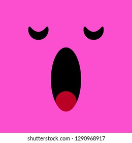 Funny colorful emoticon with flat design style. Isolated. Vector illustration.