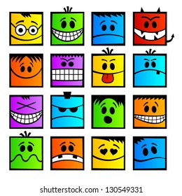 Funny colorful emotions.