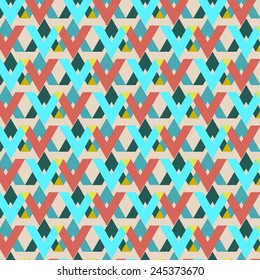 funny colorful geometric seamless pattern
