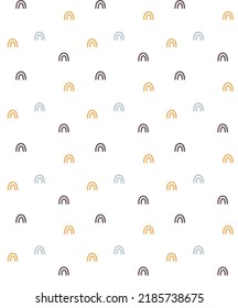 Funny and colorful hand drawn rainbow pattern
