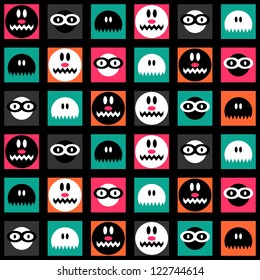 Funny colorful seamless background