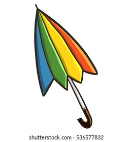Funny colorful umbrella - vector.