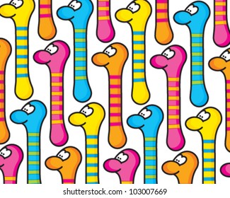 Funny colorful worms, pattern