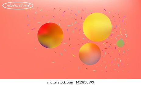Funny colorific illustration fantasy. Background texture, modern. Cool space fantasy. Coral colored. A good selection space background. Colorful selected stars background.