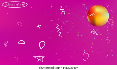 Funny colorific illustration fantasy. Clear space fantasy. Background texture, texture. Magneta colored. Colored stars space background. Colorful universe new stars background texture.