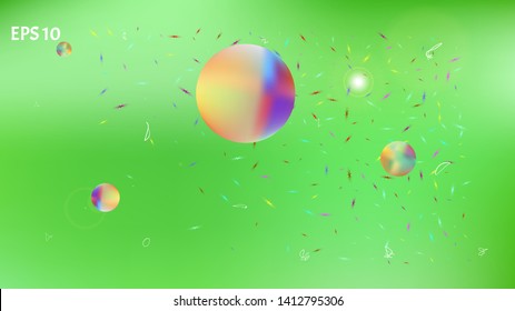 Funny colorific illustration theme. Background texture, blend. Pristine space fantasy. Lime colored. Abstract space background picture. Colorful new background cosmos abstraction.