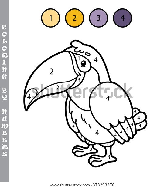 funny coloring by numbers game. Vector illustration coloring by numbers