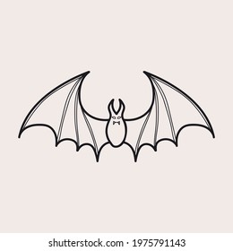 Funny coloring page of bat