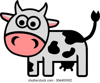 Cow Comic Outline Stock Vector (royalty Free) 306405956 