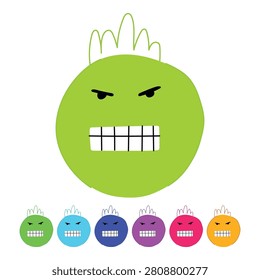 funny comic face cartoon. smile joke, silly hilarious, amusement entertainment funny comic face sign vector 