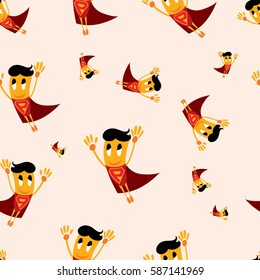 Funny Comic Probiotics Bacteria Characters - Microbiological Treatment of Various Diseases - Seamless Texture Pattern - Vector Art Illustration