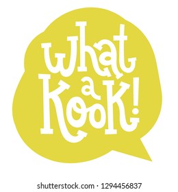 Funny, comical slogan about weird people in speech bubble. Slogan stylized typography for social media, poster, card, banner, textile, gift, mug design. Sketch quote, phrase on color background.