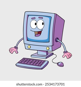 funny computer vector art design 