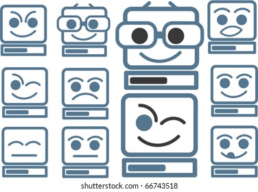funny computers. vector