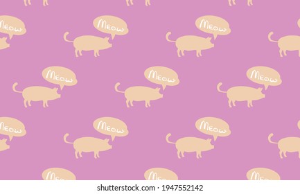 Funny concept fake cat. Cute piglet. Vector Illustration.