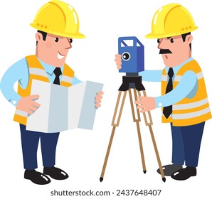 Funny construction engineers and geodesist