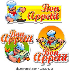 Funny cook. Bon appetit