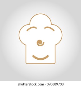 Funny cook symbol, stock vector, EPS10.