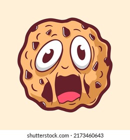 Funny cookies cartoon character vector