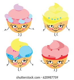 Funny cookies with different cream