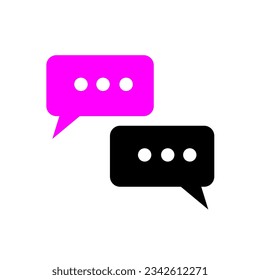 funny cool black and white message bubbles