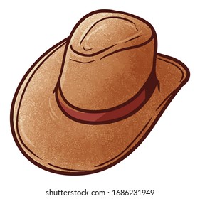 Funny and cool cowboy hat from top view