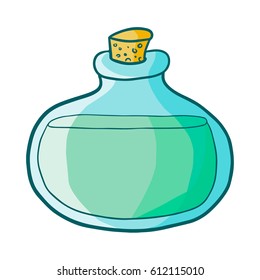 Funny and cool elixir in a bottle - vector.
