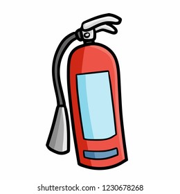 Funny Cool Extinguisher Fighting Fire Vector Stock Vector (Royalty Free ...