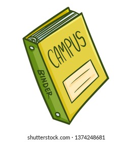 Funny and cool green binder for college student