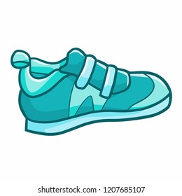 Funny and cool green fashionable sport shoe - vector