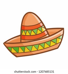 Funny and cool mexican people hat - vector