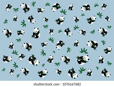 Funny cool panda pattern.