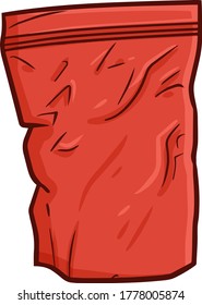 Paquete de plástico rojo divertido y fresco para alimentos