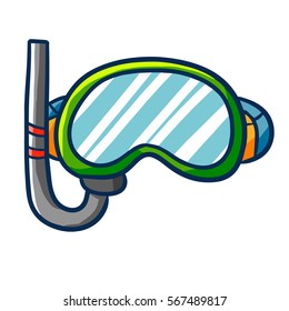 Funny and cool snorkel for diving on vacation - vector.