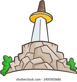 Funny and cool sword get stuck on a stone