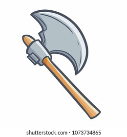 Funny and cool vintage axe for war - vector.
