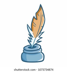 Funny and cool vintage pen and ink - vector.