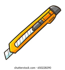 Funny and cool yellow orange cutter - vector.